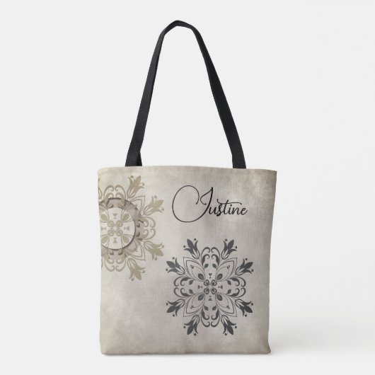 Stijlvol Modern Mandala gepersonaliseerd Tote Bag (Achterkant)