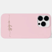 Stijlvol Modern Meisje Blush Roze Goud Naam Script Case-Mate iPhone Case (Achterkant (horizontaal))