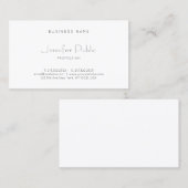 Stijlvol, modern, minimaal elegant visitekaartje (Voorkant / Achterkant)