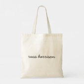 Stijlvol Modern Minimaal Typografie Monogram Tote Bag (Achterkant)