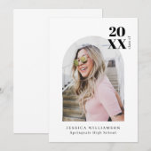 Stijlvol, modern, minimalistisch Afstuderen Aankondiging (Voorkant / Achterkant)