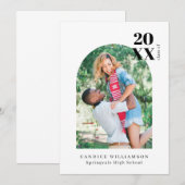 Stijlvol, modern, minimalistisch Afstuderen Aankondiging (Voorkant / Achterkant)