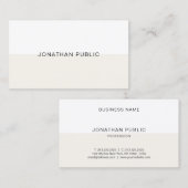 Stijlvol, modern, minimalistisch elegant vlak bove visitekaartje (Voorkant / Achterkant)