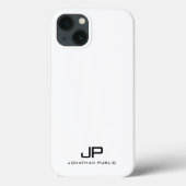 Stijlvol modern minimalistisch zwart-wit monogram Case-Mate iPhone case (Achterkant)
