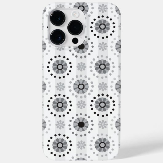Stijlvol modern monochrome florpatroon Case-Mate iPhone case (Achterkant)