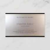 Stijlvol modern monogram Glam Gold Silver Graceful Visitekaartje (Achterkant)