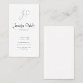 Stijlvol modern monogram kalligrafie Eenvoudig ont Visitekaartje (Voorkant / Achterkant)