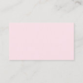 Stijlvol modern monogram roze witte kleur luxe visitekaartje (Achterkant)