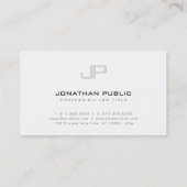 Stijlvol modern Monogram Schone Design Trendy Luxu Visitekaartje (Achterkant)