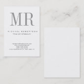 Stijlvol modern monogram uniek Visitekaartje (Voorkant / Achterkant)