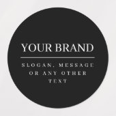Stijlvol, modern, multifunctioneel zwart waterdich labels (Design 1)