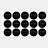 Stijlvol, modern, multifunctioneel zwart waterdich labels (Vel)