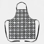 Stijlvol modern muzikaal notenpatroon schort (Voorkant)