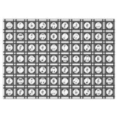 Stijlvol modern muzikaal notenpatroon tafelkleed (Voorkant (Horizontaal))