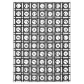 Stijlvol modern muzikaal notenpatroon tafelkleed (Voorkant)