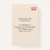 STIJLVOL MODERN NATUURLIJK GEVERIFIEERD MERK BADGE (Achterkant)