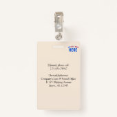 STIJLVOL MODERN NATUURLIJK GEVERIFIEERD MERK BADGE (Achterkant met clip)