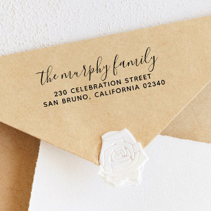 Stijlvol, modern, oud retouradres  zelfinktende stempel