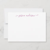 Stijlvol modern Paars Lavender Violet Script Notitiekaartje (Voorkant)