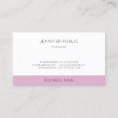 Stijlvol, modern Paars wit Visitekaartje (Achterkant)