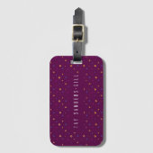 Stijlvol modern Paarse Bagagelabel (Voorkant (verticaal))