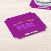 STIJLVOL MODERN PAARSE GEVERIFIEERD MERK KARTONNEN ONDERZETTERS (Gekanteld)