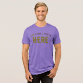 STIJLVOL MODERN PAARSE GEVERIFIEERD MERK Tri-Blend SHIRT (Voorkant volledig)