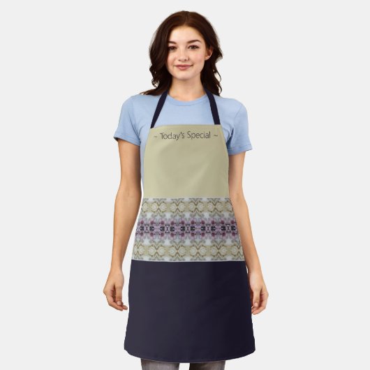 Stijlvol modern patroon schort (Gedragen)