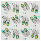 Stijlvol modern Peacock Feathers en Spots Pattern Stof (Swatch)