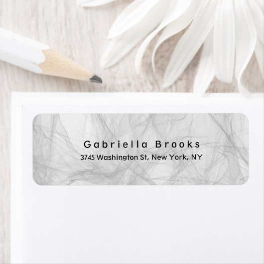 Stijlvol Modern Plain Elegant Uniek Grijs Etiket (Insitu)