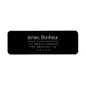 Stijlvol modern retouradres Zwart & Wit Etiket (Voorkant)