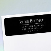 Stijlvol modern retouradres Zwart & Wit Etiket