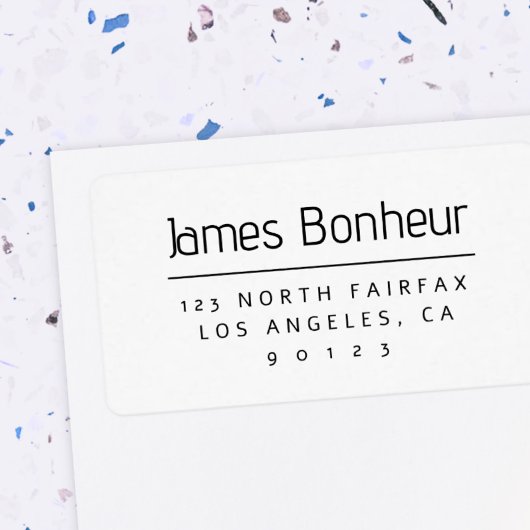 Stijlvol modern retouradres Zwart & Wit Etiket