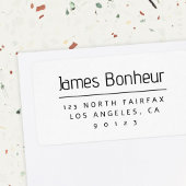 Stijlvol modern retouradres Zwart & Wit Etiket