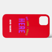 STIJLVOL MODERN  ROOD GEVERIFIEERD BRANDED Case-Mate iPhone CASE (Achterkant (horizontaal))