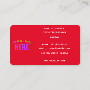 STIJLVOL MODERN  ROOD GEVERIFIEERD BRANDED CONTACTKAARTJE