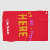 STIJLVOL MODERN ROOD GEVERIFIEERD BRANDED GOLFHANDDOEK (Horizontaal)