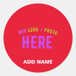 STIJLVOL MODERN ROOD GEVERIFIEERD BRANDED RONDE STICKER