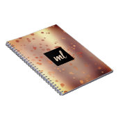 Stijlvol modern roos goud confetti stippen notitieboek (Rechterzijde)