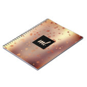 Stijlvol modern roos goud confetti stippen notitieboek (Linkerzijde)