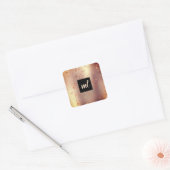 Stijlvol modern roos goud confetti stippen vierkante sticker (Envelop)