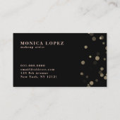 Stijlvol modern roos goud confetti stippen visitekaartje (Achterkant)