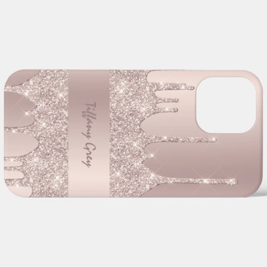 Stijlvol, modern roos goud glitter druppelt op maa Case-Mate iPhone case (Achterkant / Rechts)