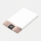 Stijlvol modern roos goud zilveren confetti stippe post-it® notes (Schuin)