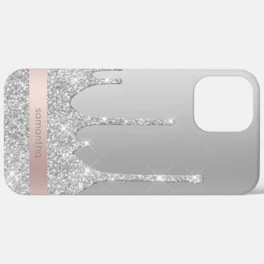 Stijlvol, modern roos goud zilveren glitter druppe Case-Mate iPhone case (Achterkant / Rechts)