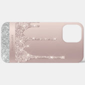 Stijlvol, modern roos goud zilveren glitter druppe Case-Mate iPhone case (Achterkant (horizontaal))