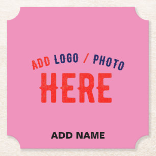 STIJLVOL MODERN  ROZE GEVERIFIEERD BRANDED KARTONNEN ONDERZETTERS