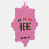 STIJLVOL MODERN ROZE GEVERIFIEERD BRANDED ORNAMENT KAART (Rechts)