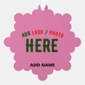 STIJLVOL MODERN ROZE GEVERIFIEERD BRANDED ORNAMENT KAART (Achterkant)