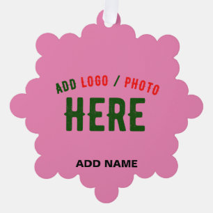 STIJLVOL MODERN  ROZE GEVERIFIEERD BRANDED ORNAMENT KAART